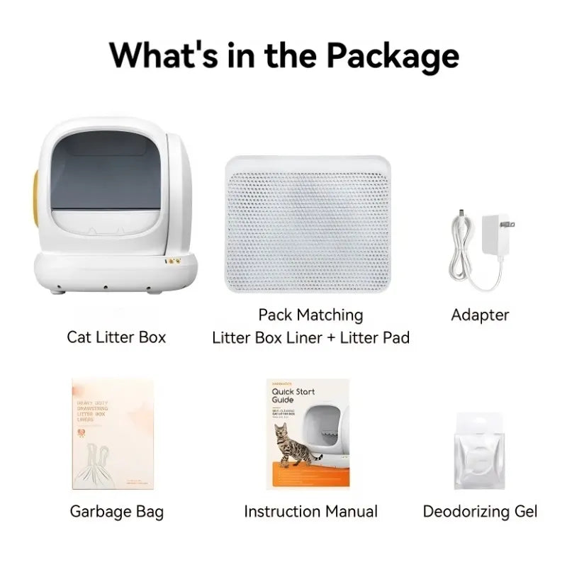 75L Capacity, Full Safety, Silent Operation: The Smart Cat Litter Box You Need!