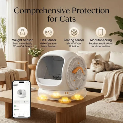 75L Capacity, Full Safety, Silent Operation: The Smart Cat Litter Box You Need!