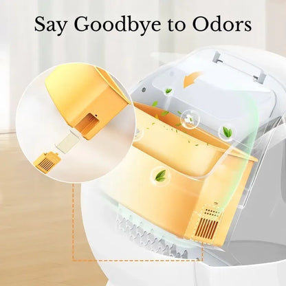 75L Capacity, Full Safety, Silent Operation: The Smart Cat Litter Box You Need!